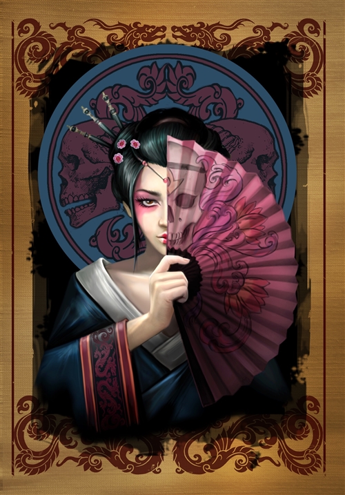 Geisha SKULL Cards - 6 Pack
