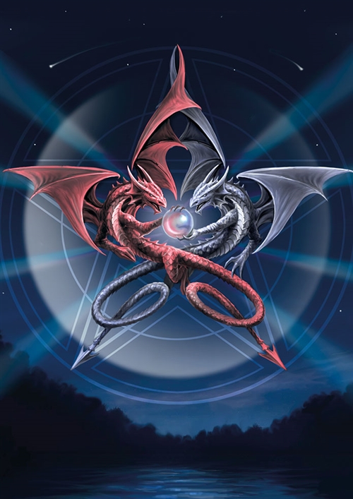 Pentagram Dragons Card - 6 Pack
