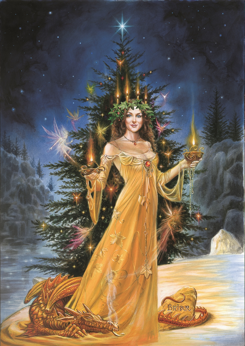 LADY of Lights Cards - 6 Pack  YULE