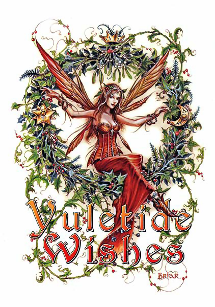 Briar Mistletoe Fairy Midwinter Card - 6 pack  YULE