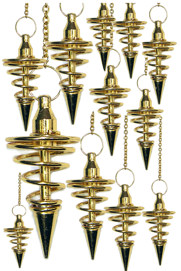 GOLD Metal Spiral Pendulums(12 pcs)