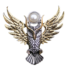 OWL of Athena for Magickal Wisdom Brooch by Briar