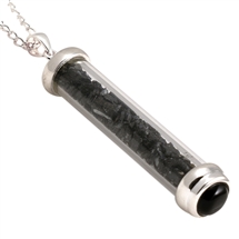 Black Tourmaline Gem Power Vial Pendant for Protection
