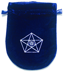Blue Velvet Triple Pentagram Tarot BAG